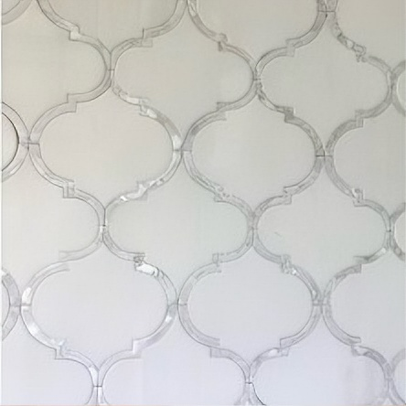 artistic tile, Fashionable Waterjet White Marble Mosaic Tile For Wall