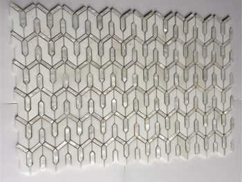 White Mosaic Metal Mosaic