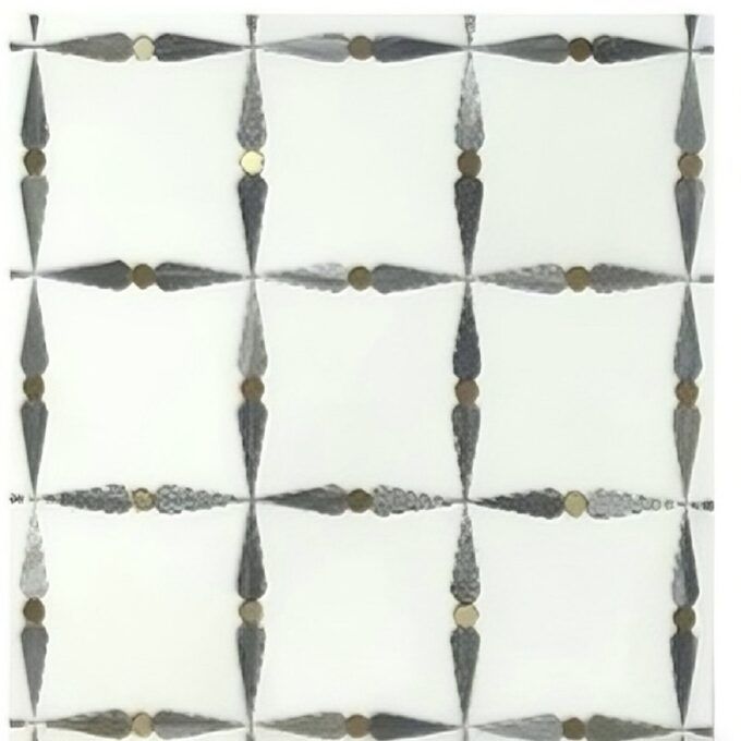 Brass dot water-sprayed Mosaic tile floor decoration