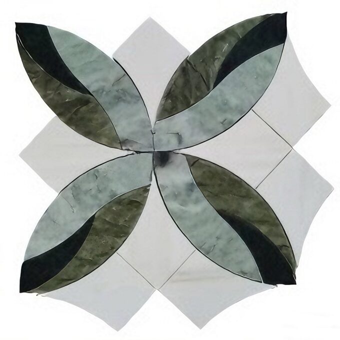 Water-sprayed flower-shaped Mosaic tiles