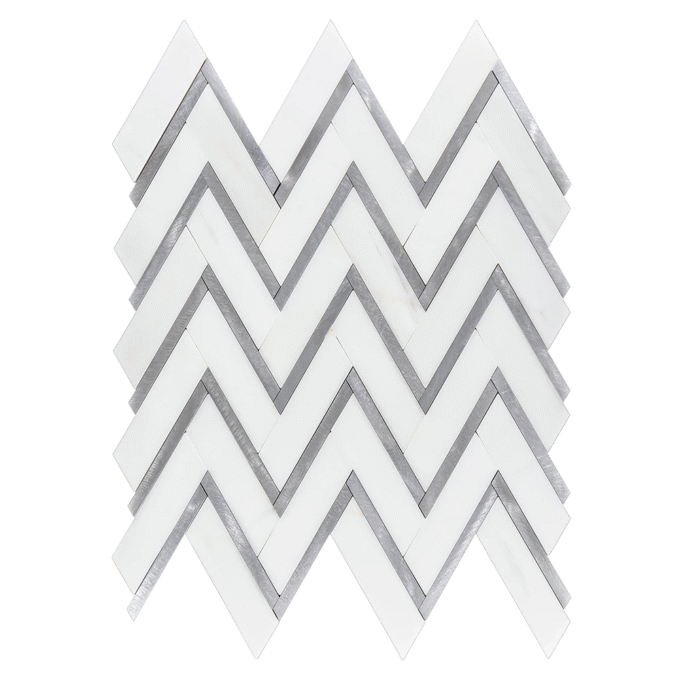 Dolomite herringbone aluminium marble Mosaic tiles