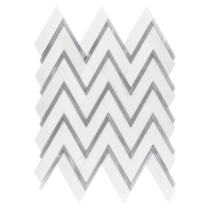 Dolomite herringbone aluminium marble Mosaic tiles