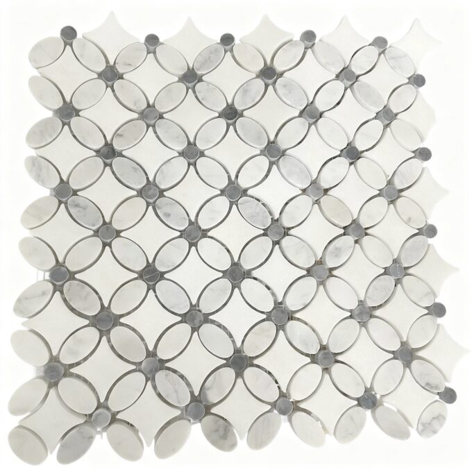 carrara floral designs Marble Mosaic tiles