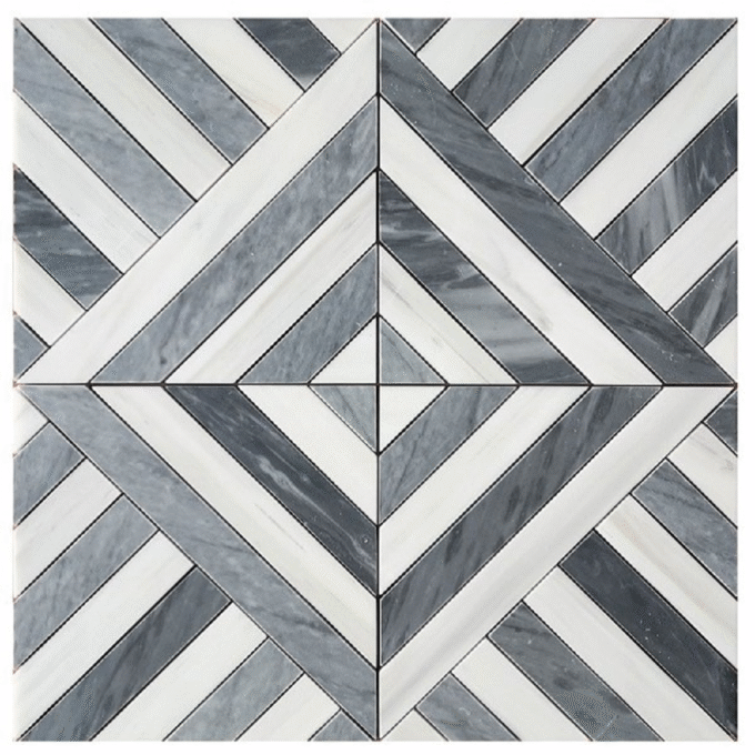 Bardiglio Dolomite Modern design woven Mosaic tiles