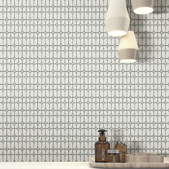 Thassos White Ming Green Natural stone Mosaic tiles
