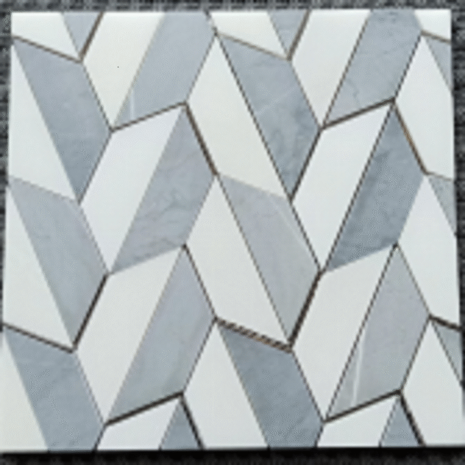 White and grey natural stone Carrara marble Mosaic