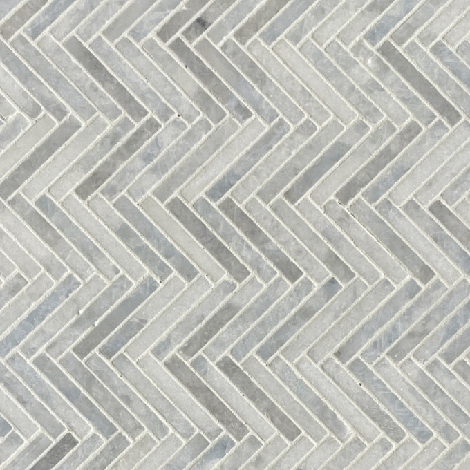 Sky Blue herringbone Mosaic tiles