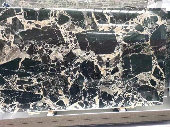 Luxurious natural stone Napoleon black marble slabs