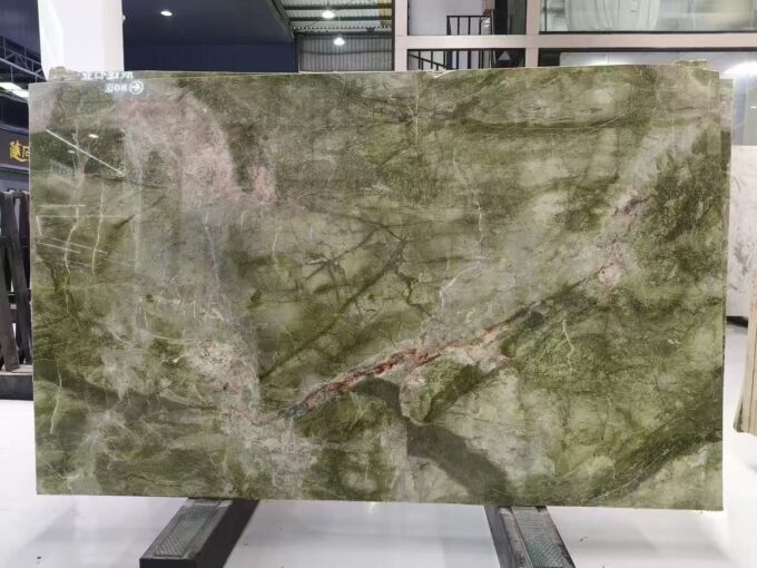 Paris Green Island Marble Slabs luxury island counters, floors, walls and custom tables