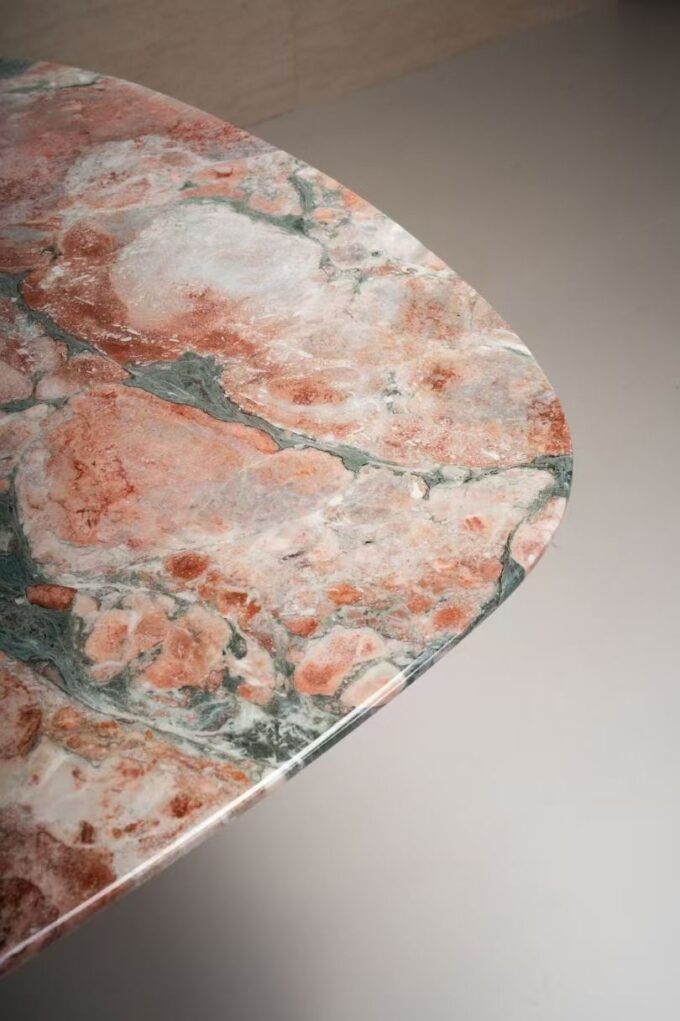 Luxurious natural pink marble countertop with polished four-season pink marble slabs