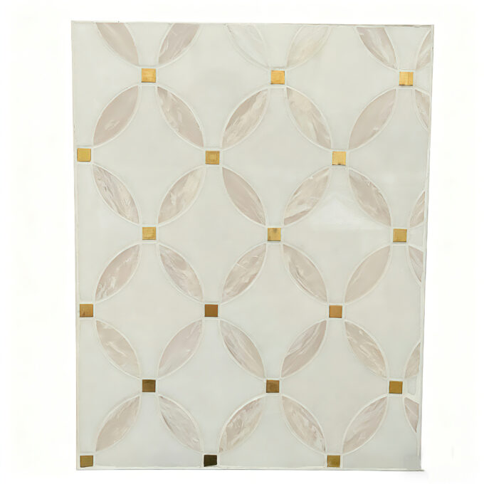 High-end marble Mosaic tiles, luxurious and elegant home interior waterjet  marble