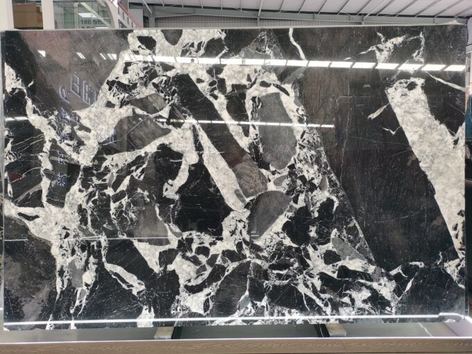 Luxurious natural stone Napoleon black marble slabs