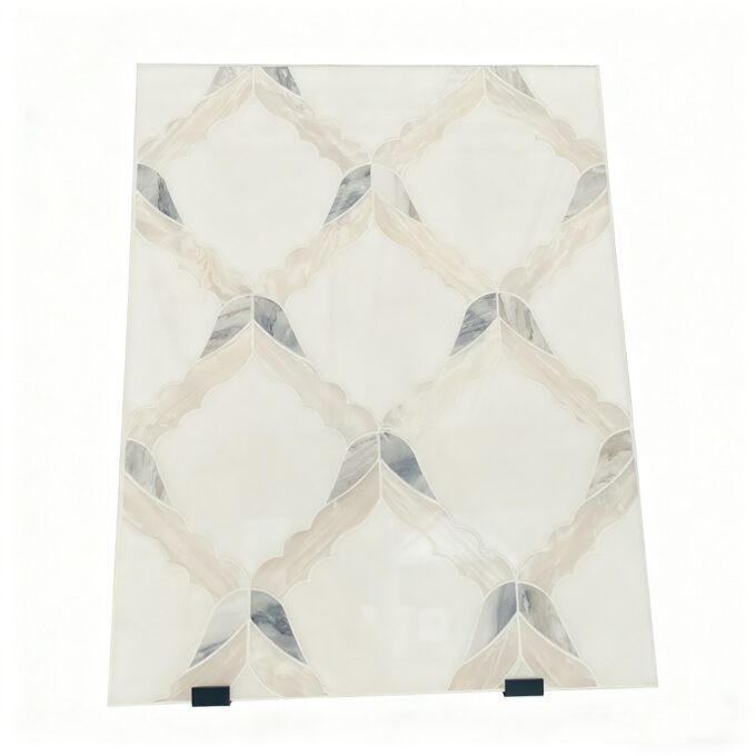 Exquisitely patterned marble waterjet Mosaic