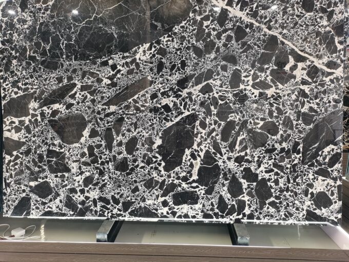 Luxurious natural stone Napoleon black marble slabs