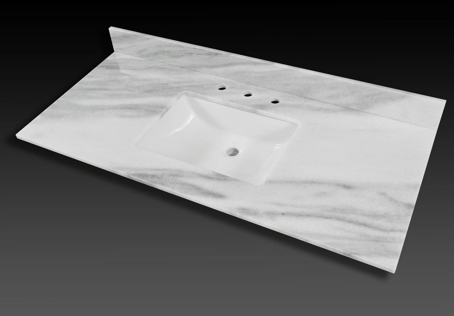 Crystallina vanity top Double Rec Sink Bathroom Sink