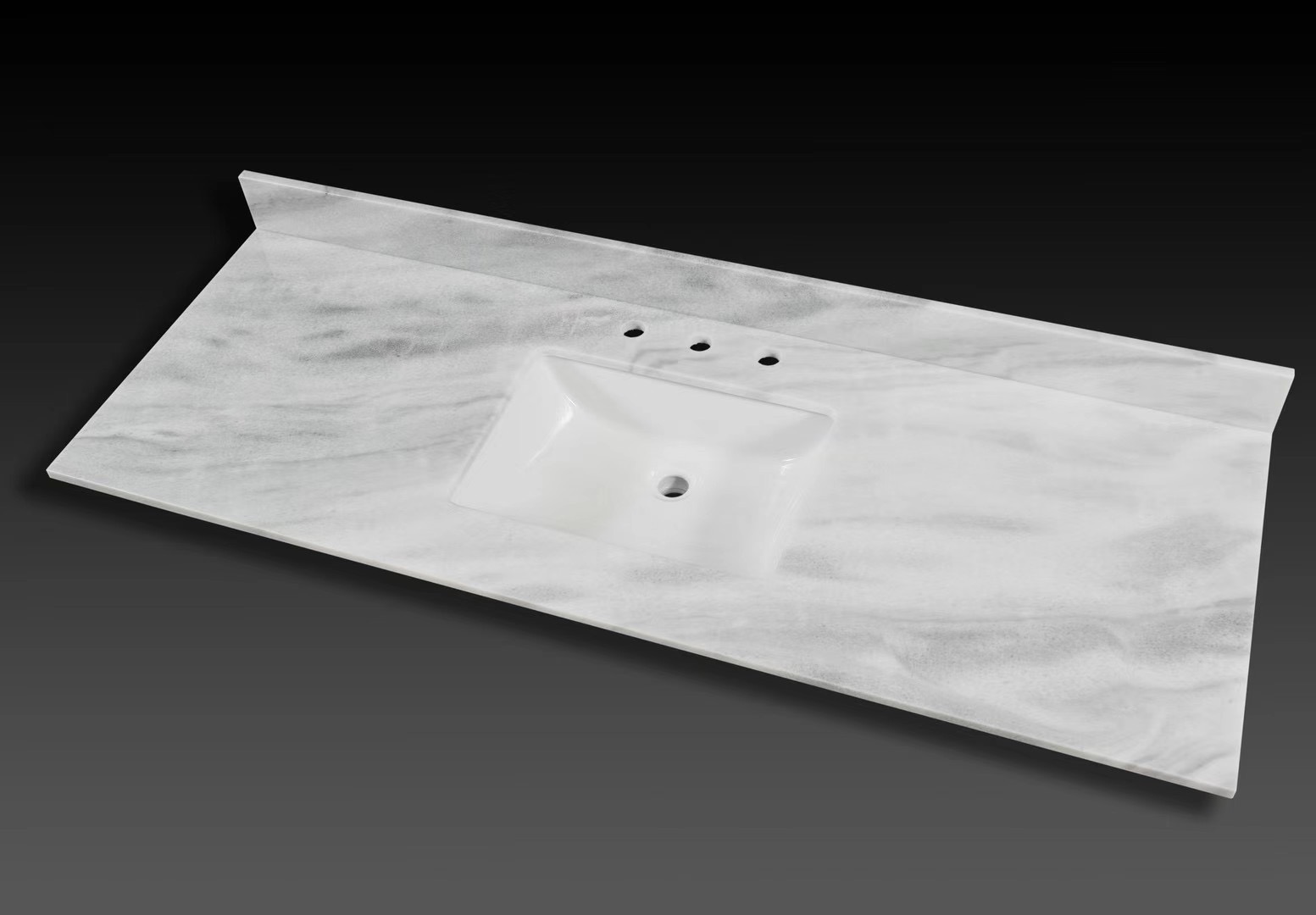 Crystallina vanity top Double Rec Sink Bathroom Sink