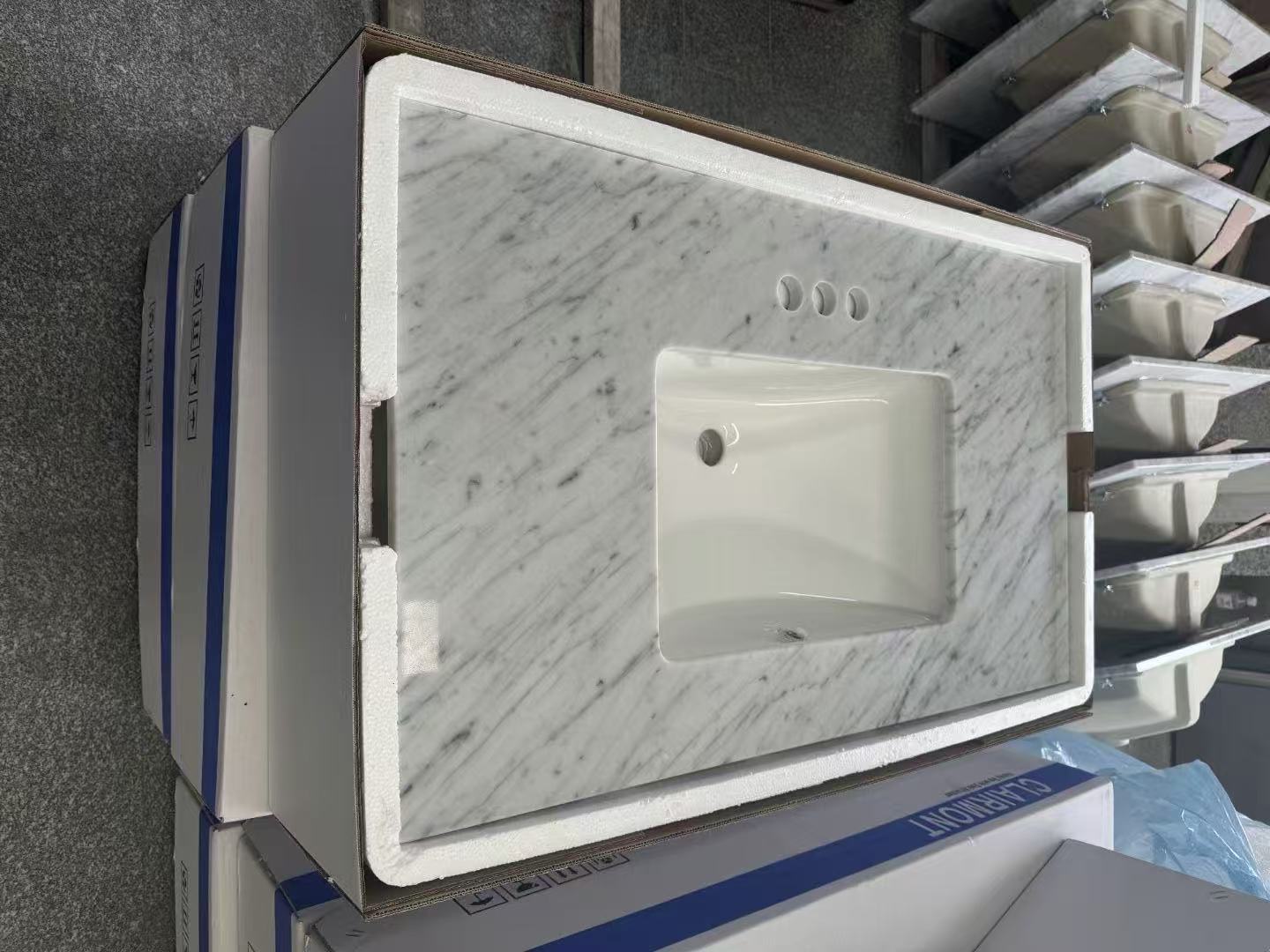 Carrara White vanity top,Bathroom Sink Natural Stone sinks
